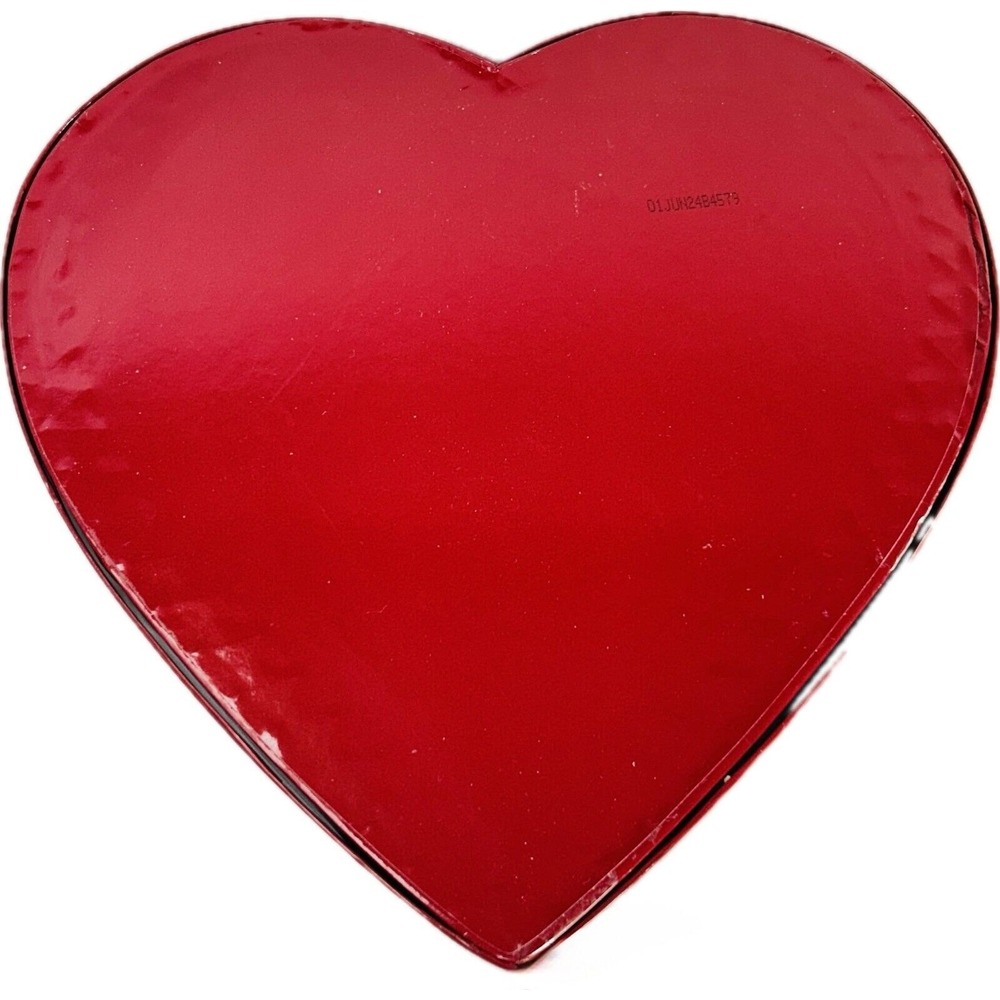 Heart Shaped Russell Stover Candy Box with Padded Fabric Lid Empty 10.5"‎ - Picture 2 of 12